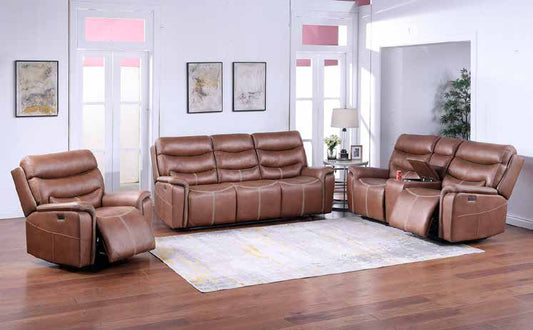 7412 Light Brown Power Living Room Set