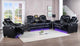 9490 Black Power LED Living Room Set