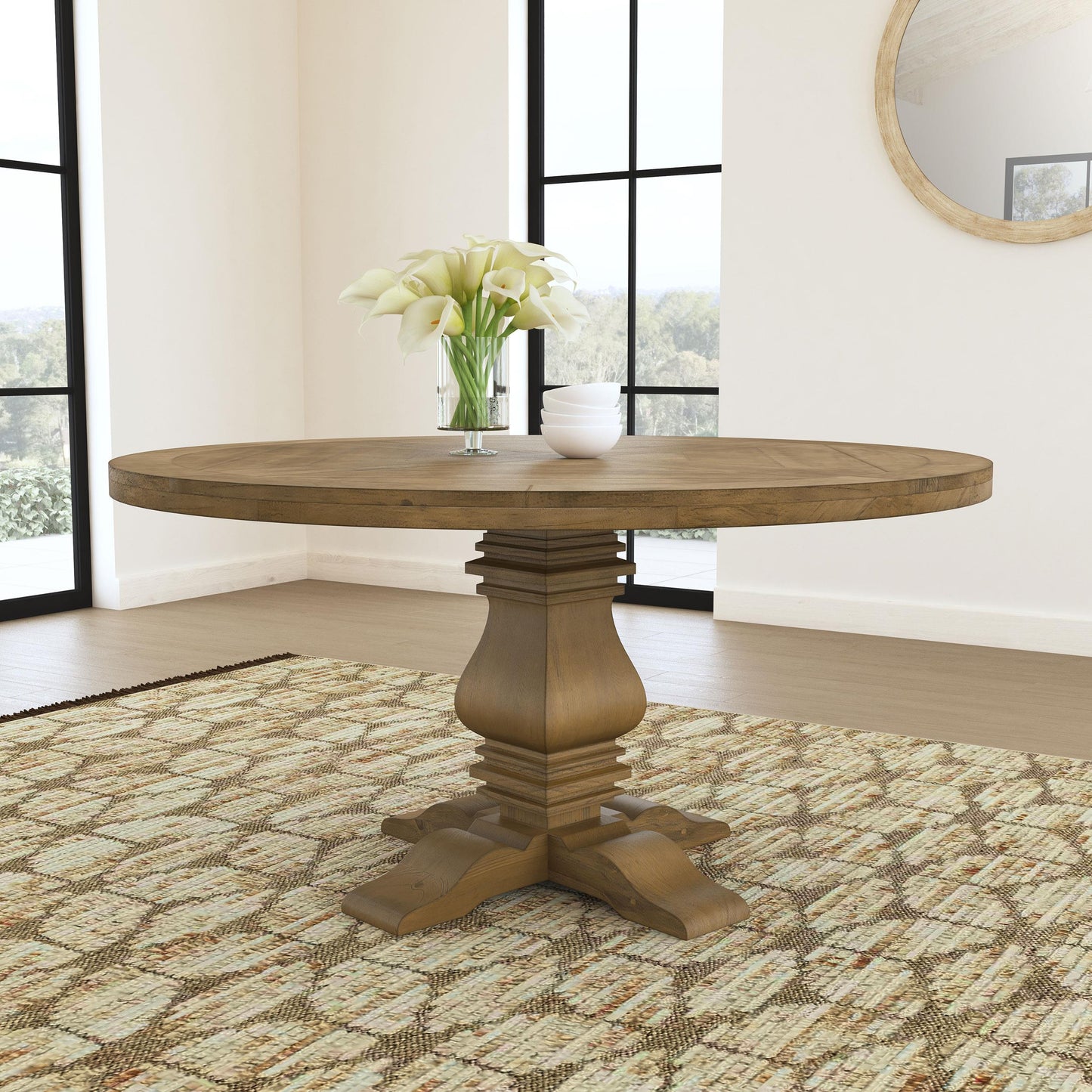 Florence Dining Table - Rustic Honey