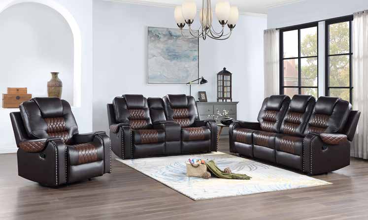 9506 Two-Tone Brown Living Room Set