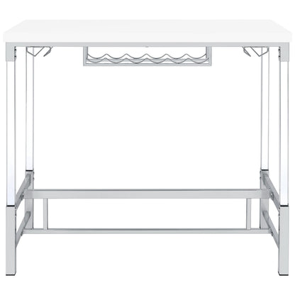 Norcrest Bar Table in White High Gloss - Coaster Furniture