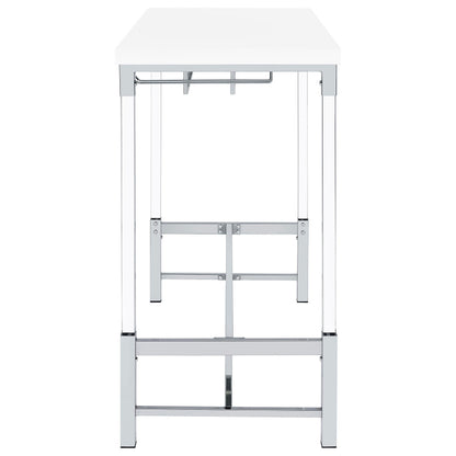 Norcrest Bar Table in White High Gloss - Coaster Furniture