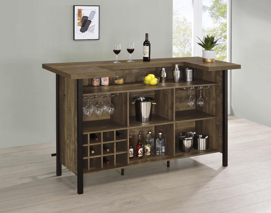 Norcrest Home Bar in White High Gloss - Coaster Furniture