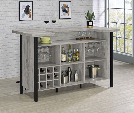 Norcrest Home Bar in White High Gloss - Coaster Furniture