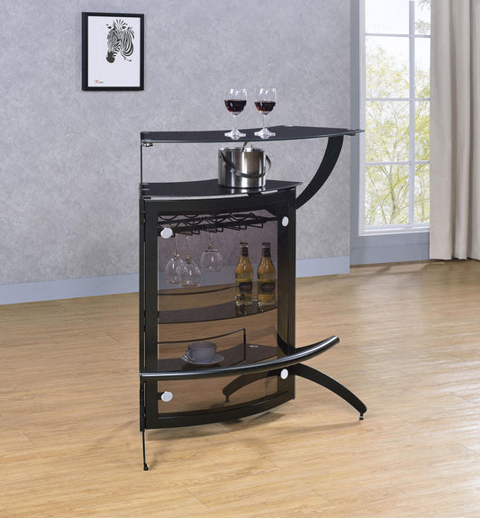 Dallas Home Bar in Black - Coaster Furniture