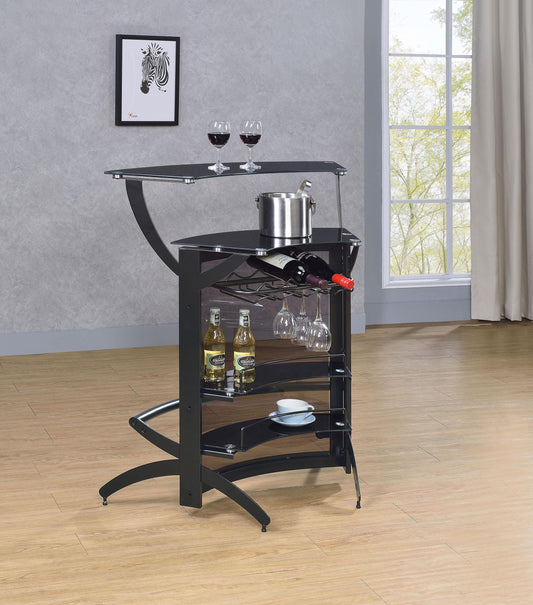 Dallas Home Bar in Black - Coaster Furniture
