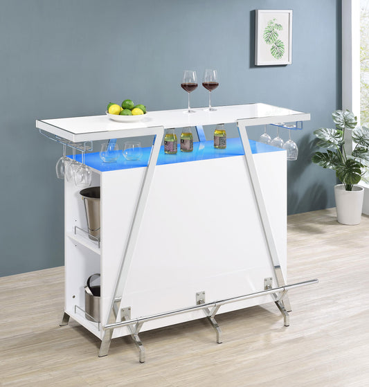 Araceli Home Bar in White - Coaster Furniture