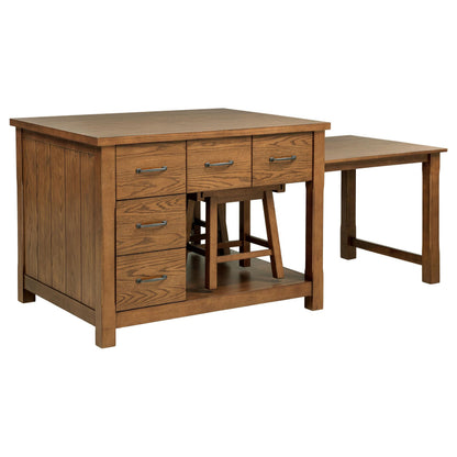 Mayfair Kitchen Island in Dark Oak - Coaster Furniture