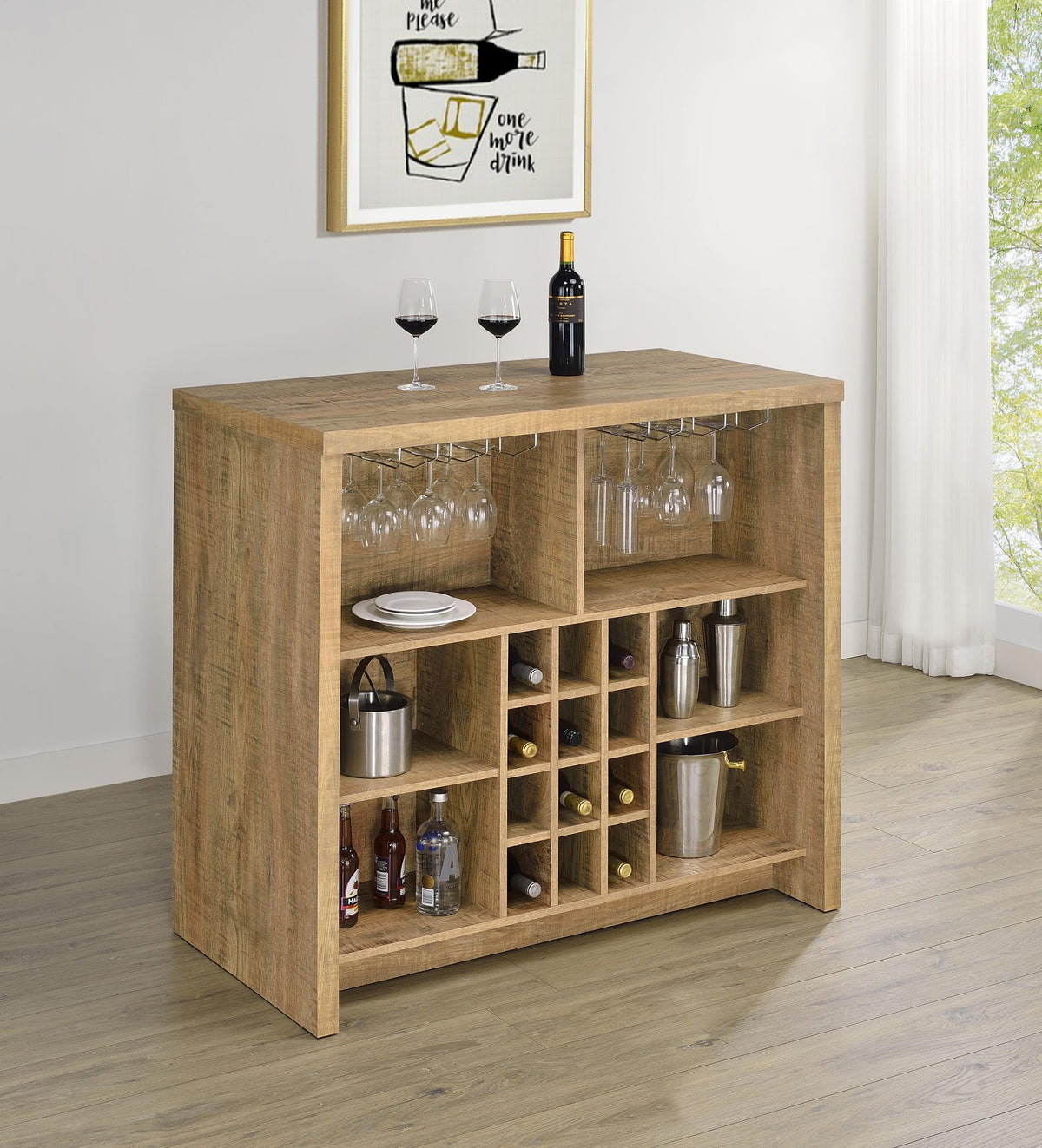 Topanga Home Bar in Black - Coaster Furniture