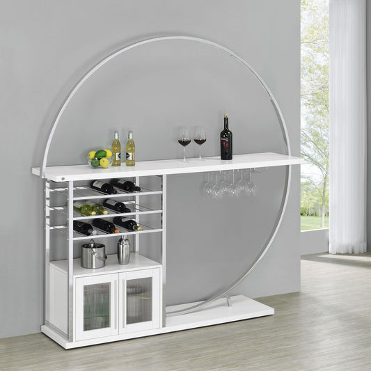 Risley Wine Cabinet in White - Coaster Furniture