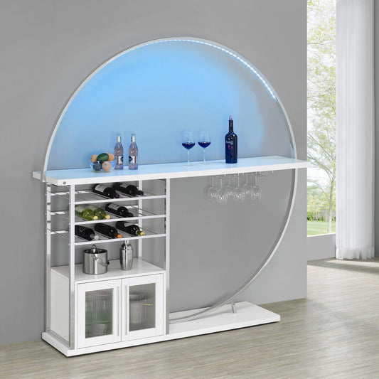 Risley Wine Cabinet in White - Coaster Furniture