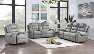 9507 Two-Tone Light Grey Living Room Set