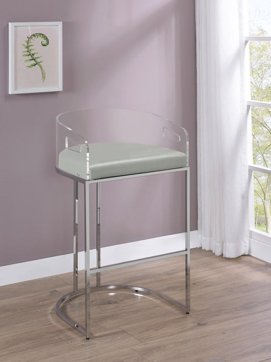 Thermosolis Bar Stool in Grey - Coaster Furniture