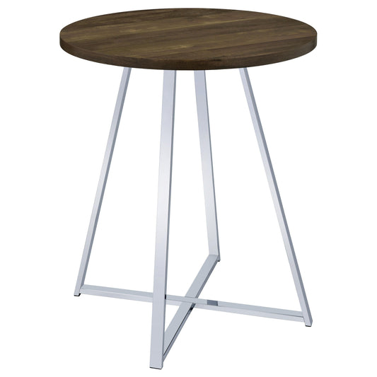 Burkhart Bar Table in Brown Oak - Coaster Furniture