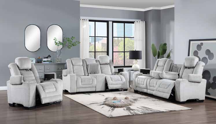 9551 Light Grey Living Room Set