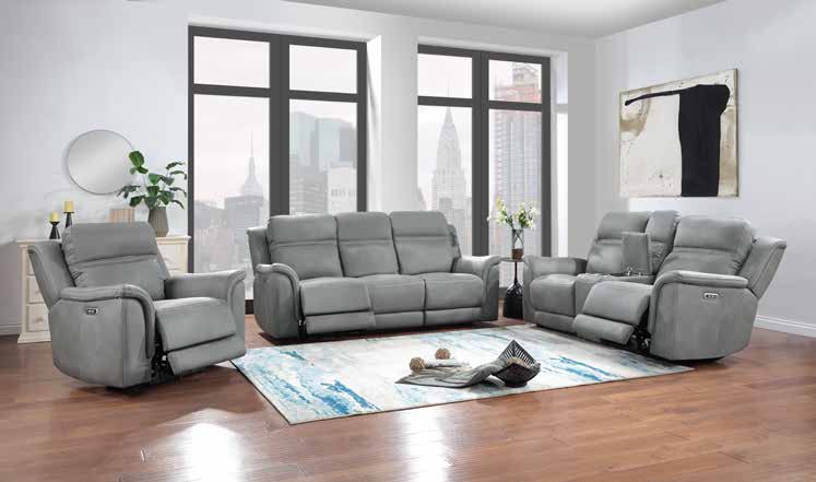 9574 Grey Power Living Room Set