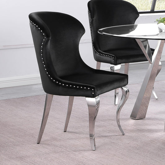 Cheyanne Side Chair in Black - Coaster Furniture
