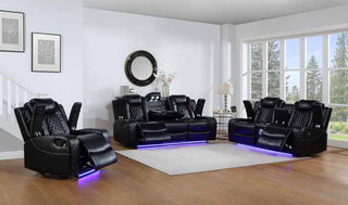 9630 Black LED Living Room Set