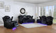 9630 Black LED Living Room Set