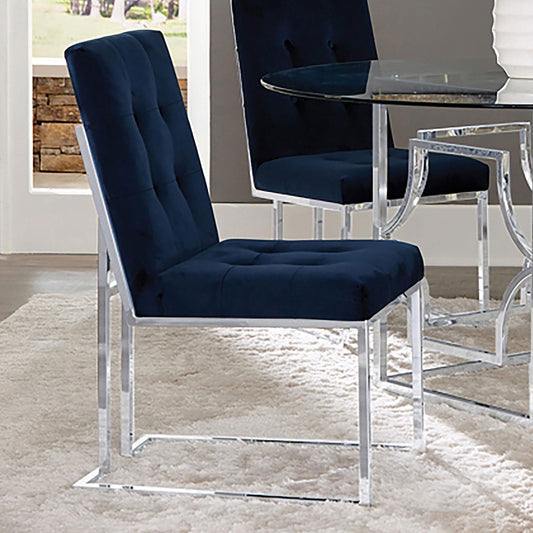 Cisco Side Chair in Blue / Gold - Coaster Furniture