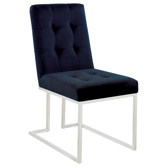 Cisco Side Chair in Blue / Gold - Coaster Furniture