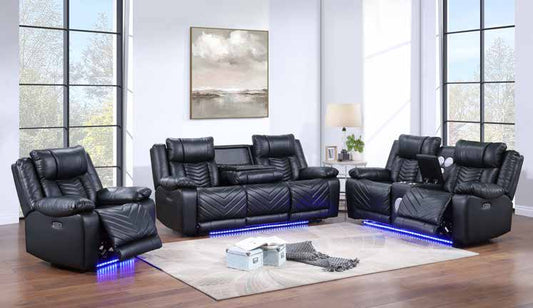 9650 Black Power Seat and Power Living Room Set