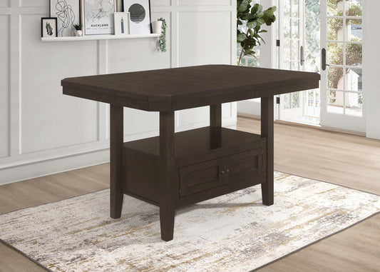 Prentiss Counter Ht Dining Table in Cappuccino - Coaster Furniture