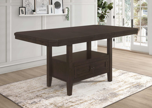Prentiss Counter Ht Dining Table in Cappuccino - Coaster Furniture