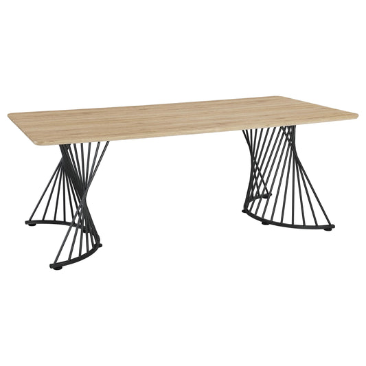 Altus Dining Table in Natural Oak - Coaster Furniture