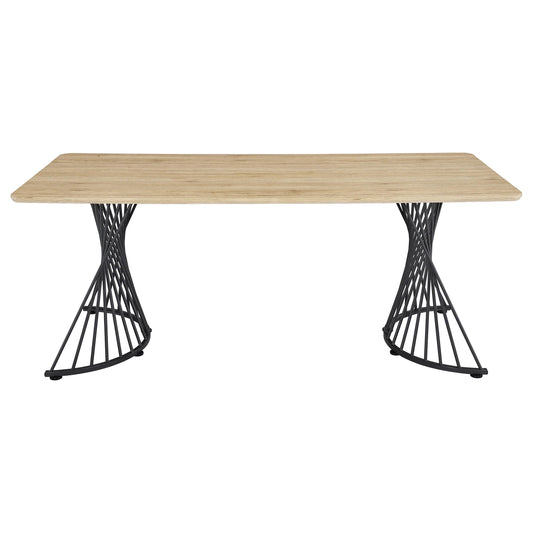 Altus Dining Table in Natural Oak - Coaster Furniture