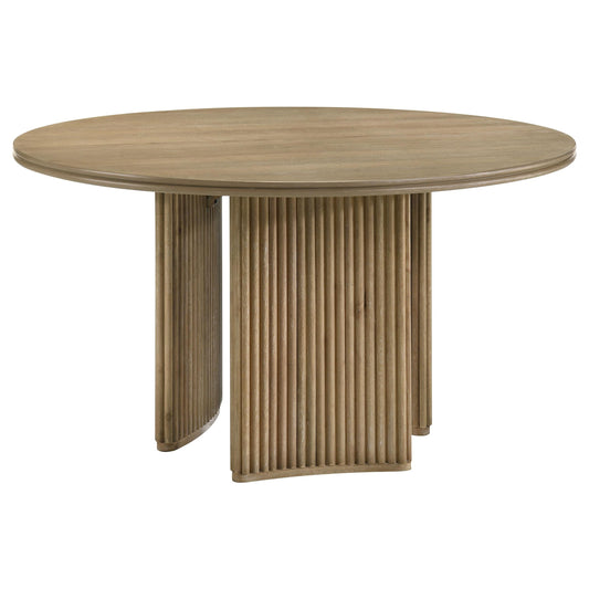 Adina Dining Table in Barley / Distressed Light Brown - Coaster Furniture