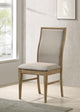 Adina Side Chair in Barley / Distressed Light Brown - Coaster Furniture