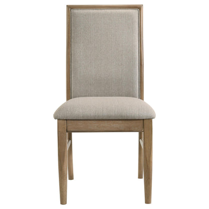 Adina Side Chair in Barley / Distressed Light Brown - Coaster Furniture