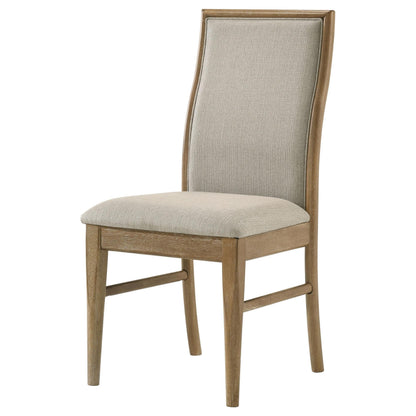 Adina Side Chair in Barley / Distressed Light Brown - Coaster Furniture