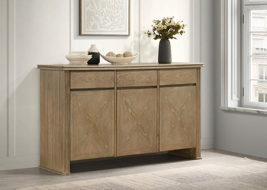Adina Sideboard in Barley / Distressed Light Brown - Coaster Furniture