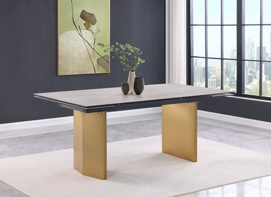 Vesa Dining Table in Beige - Coaster Furniture