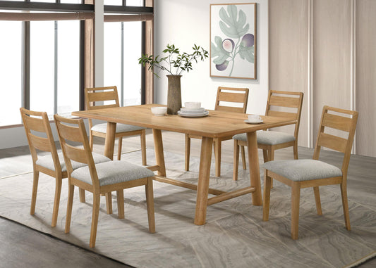 Duncan Dining Set in Washed Oak - Coaster Furniture