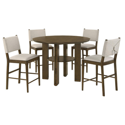 Ottowa Counter Height Dining Set in Brown - Coaster Furniture