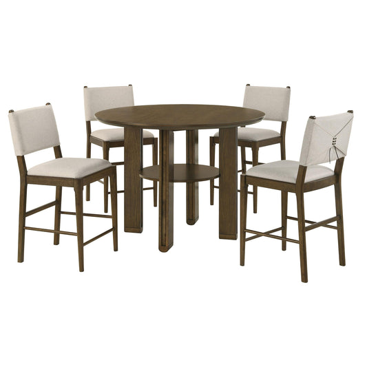Ottowa Counter Height Dining Set in Brown - Coaster Furniture