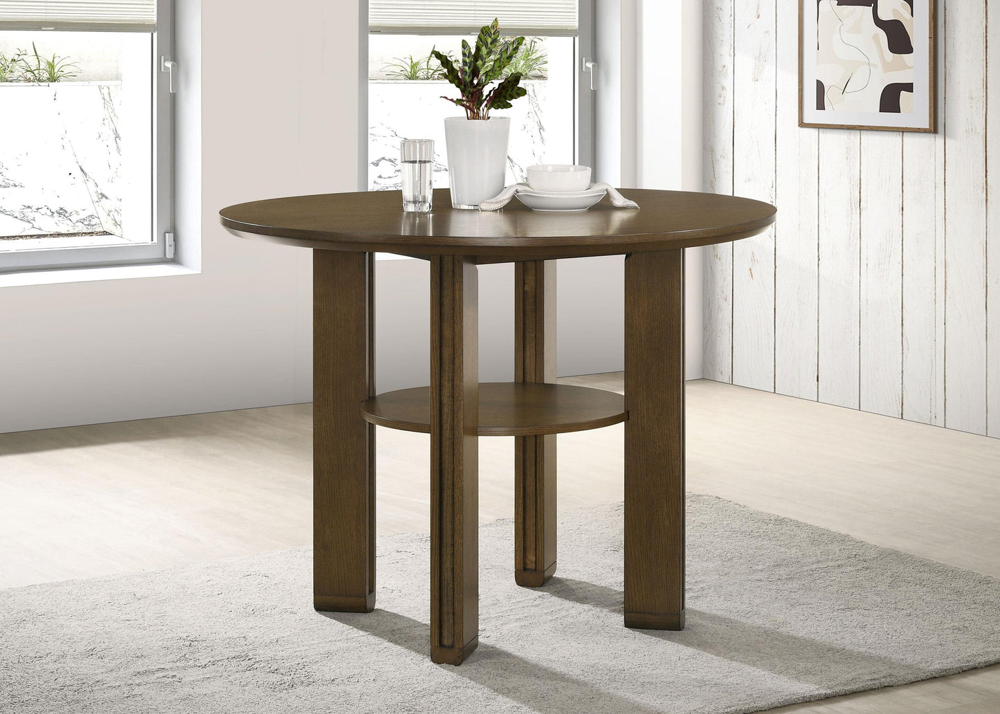 Ottowa Counter Height Dining Table in Brown - Coaster Furniture