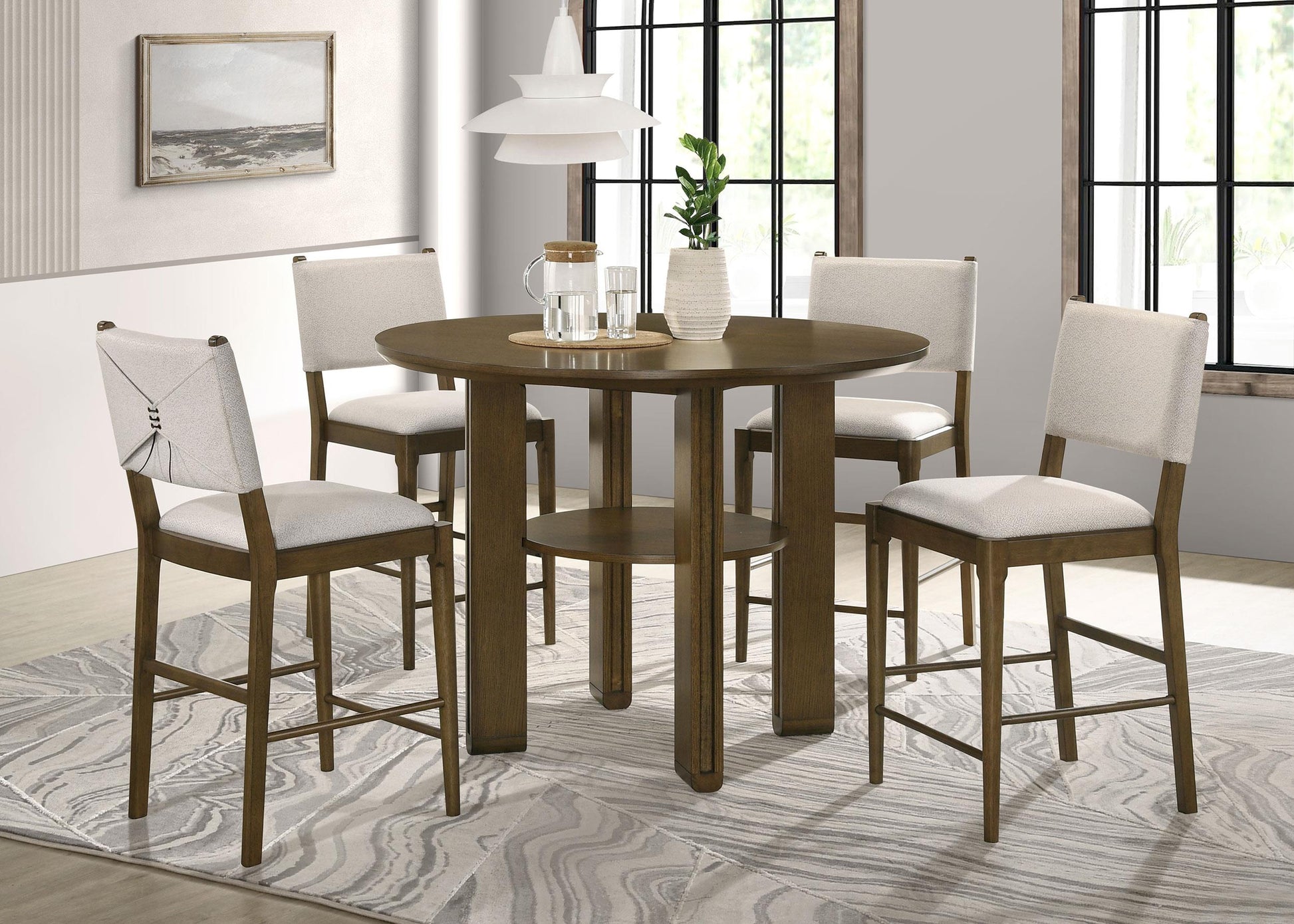 Ottowa Counter Height Dining Table in Brown - Coaster Furniture