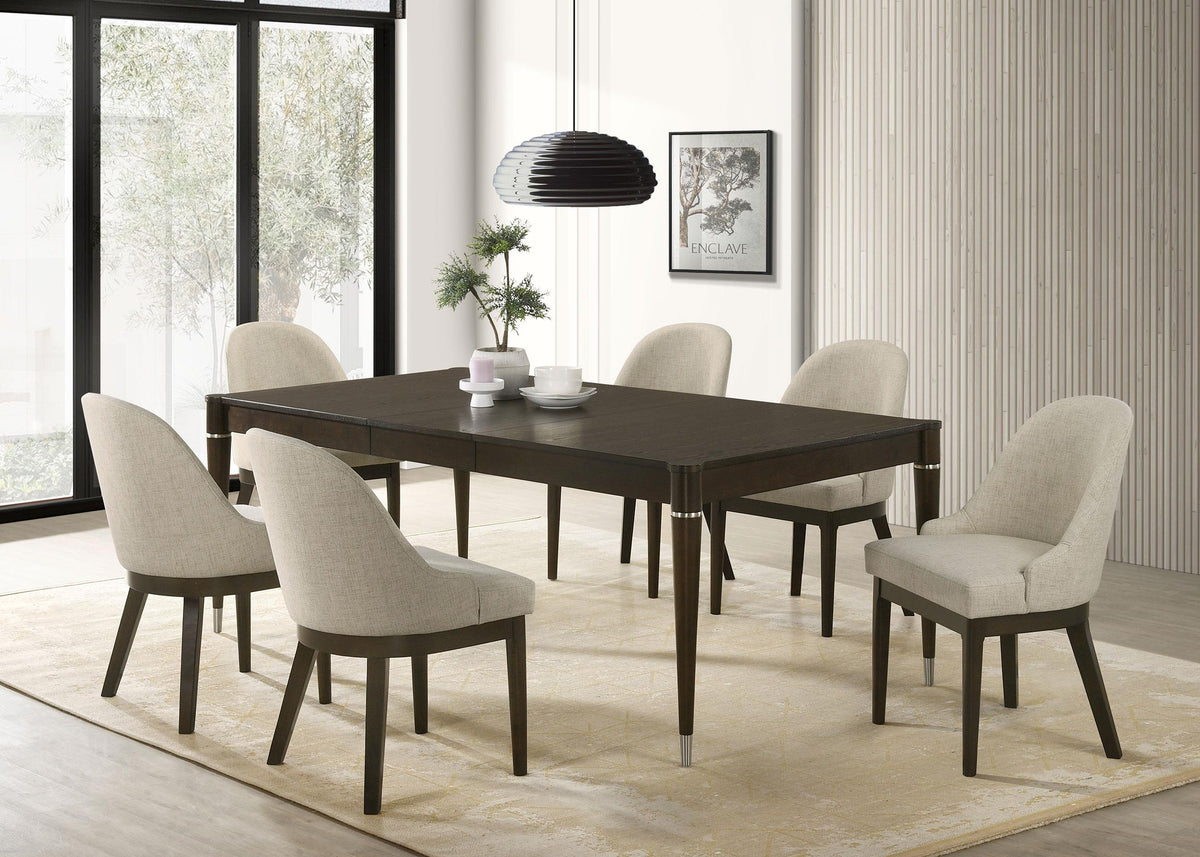 Reseda Dining Set in Beige / Ash Brown - Coaster Furniture