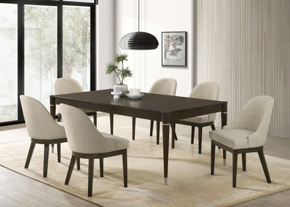 Reseda Dining Set in Beige / Ash Brown - Coaster Furniture
