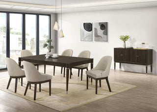 Reseda Dining Table 8-Piece Set in Beige / Ash Brown - Coaster Furniture