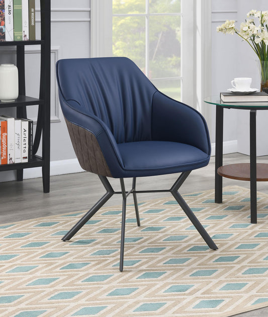 Mayer Arm Chair in Blue - Coaster Furniture