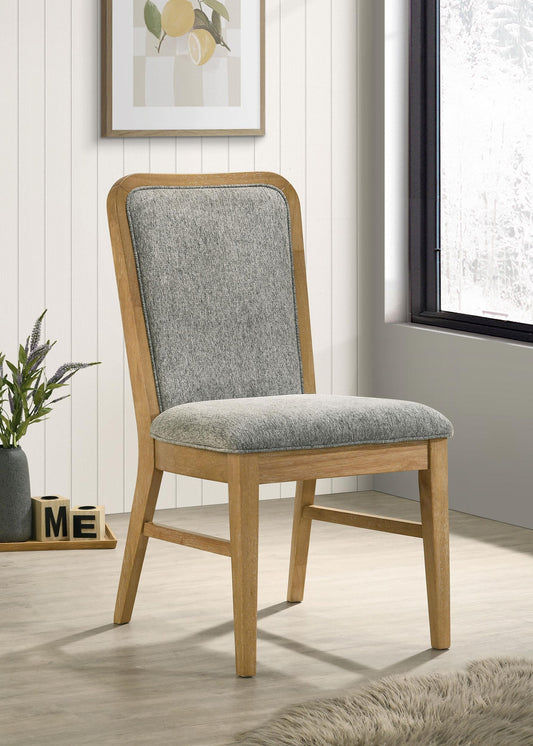 Croyden Side Chair in Grey / Weathered Natural - Coaster Furniture