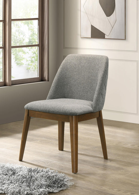 Franklin Side Chair in Grey / Dark Brown