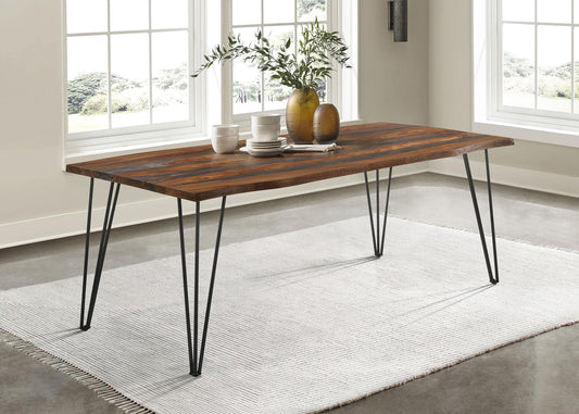 Neve Dining Table in Grey Sheesham - Coaster Furniture