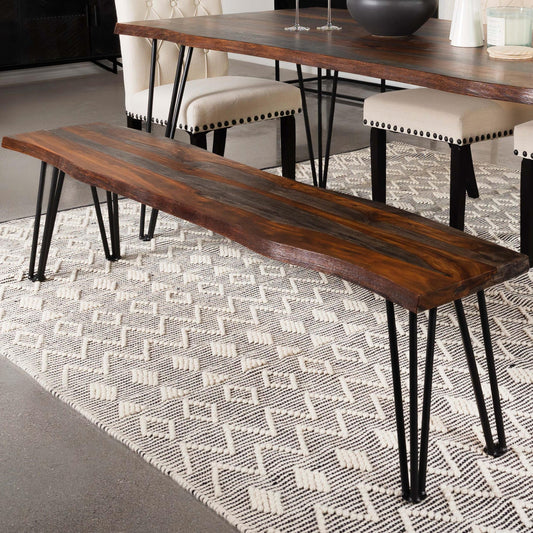 Neve Bench in Grey Sheesham - Coaster Furniture