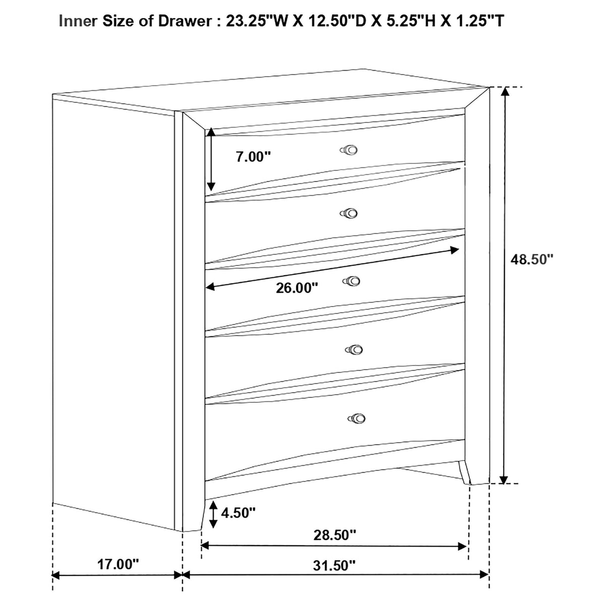 Briana Chest in Black - Coaster Furniture